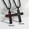 Baseball Cross Necklace for Men - Inspirational Bible Verse Pendant,