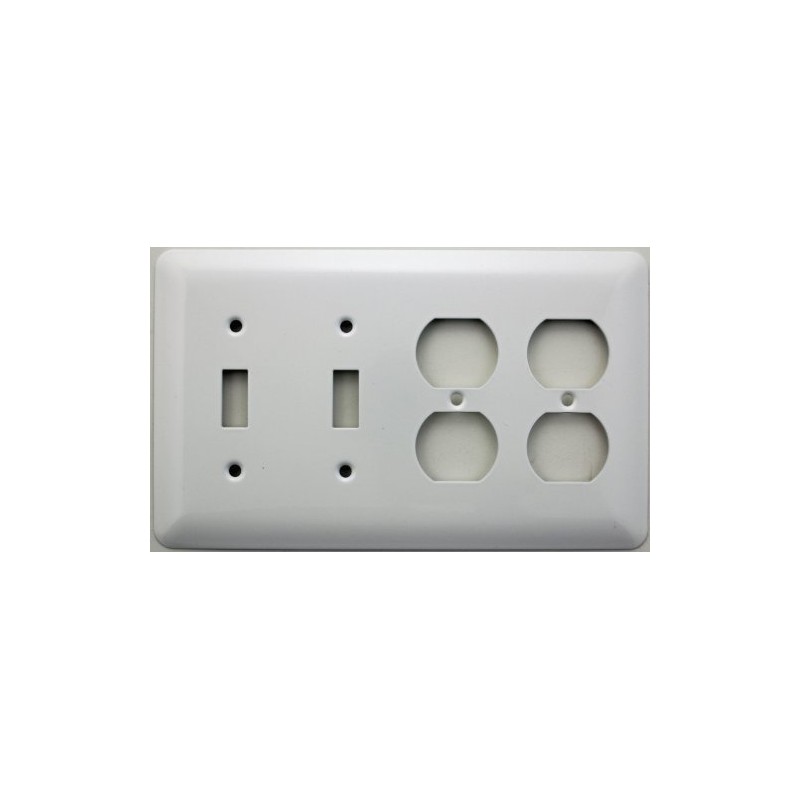 Mulberry Princess Style White 4 Gang Combination Switch Plate -