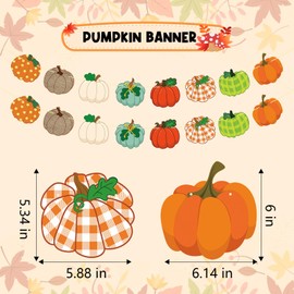 YQUQWN Fall Pumpkin Banner Fall Decorations for Home No DIY Little Pumpkin Birthday Banner for Autumn Harvest Thanksgiving Wall Decor Party Decorations Supplies Favors