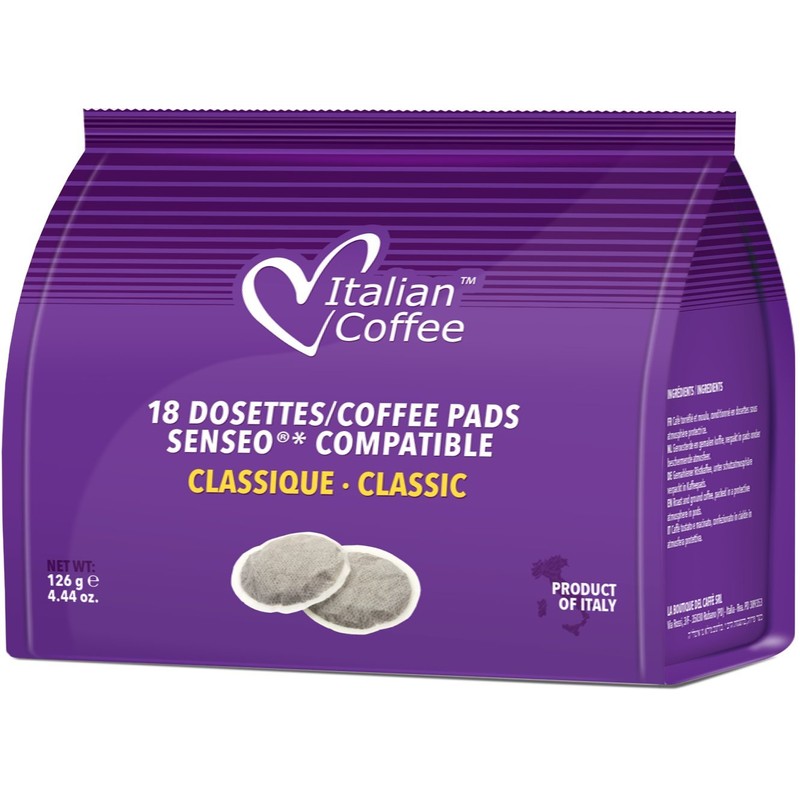 Italian Coffee pads compatible with Senseo machines (3 Flavors mix,