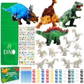Lubibi Dinosaur Painting Set for Children, Dinosaur Party Bag Children's Birthday, Painting Set 16 Pieces Gift Children's Birthday Party Favours Guest Gift DIY Dino Toys Children Boys