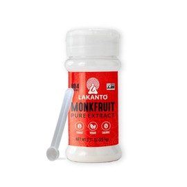 Lakanto Pure Monk Fruit Sweetener Extract Powder - High Purity MV50, Erythritol Free, Mogroside 50, Great for Coffee, Tea, Smoothies, Desserts, Jams, Cereal, Dressings, Sauces (0.71 oz - Pack of 1)