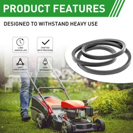 M126536 （1/2'' x 114''） Mower Kevlar Belt Replacement for Cub Cadet 01005375 01005375P Simplicity 5103653 5103653YP 7079186 7079186YP Goodyear 841140 GW-1185651 Gates 68114 Deck Belt