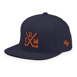 Edmonton Hockey Sticks Retro EDM Snapback Hat Baseball Cap Navy