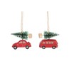 Gisela Graham Resin Car with Fir Tree Set of 2