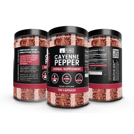PURE ORIGINAL INGREDIENTS Cayenne Pepper (730 Capsules) No Magnesium Or Rice Fillers, Pure, Lab Verified
