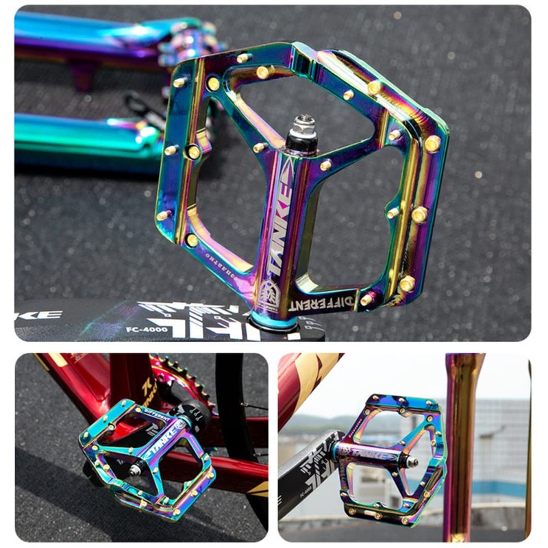 Bicycle Pedals, ERYUE Bicycle Pedals Colourful Cycling Road Bike Pedals