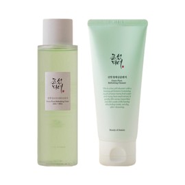 Chosun Beauty Green Plum Skin Care Set – AHA·BHA dead skin care toner + refreshing green plum cleanser (refines pores & skin texture) / 조선미녀 청매실 스킨케어 세트 – AHA·BHA 각질케어 토너 + 산뜻 청매실 클렌저 (모공 & 피부결 정돈)