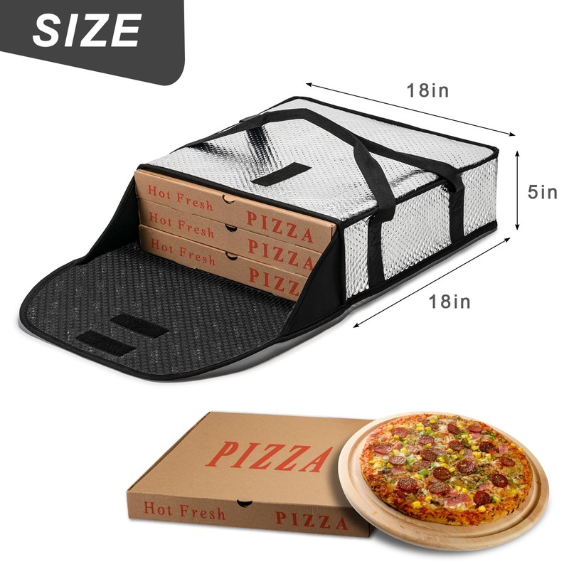 iceMi Pizza Bags for Delivery 18" X 18" X 5"