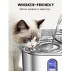 Stainless Steel Cat Water Fountain for Cats Indoor 3.2L 108oz