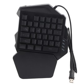 HXSJ Single Hand Membrane Keycap Gaming Keyboard 35 Keys Single Hand Keypad with FN Keys