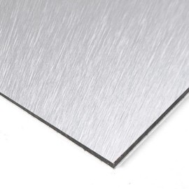 Falken Design ACM-BS-1-4/2436 Aluminum Composite Sign Panel Sheet, Plastic, 1/4" x 24" x 36", Brushed Silver