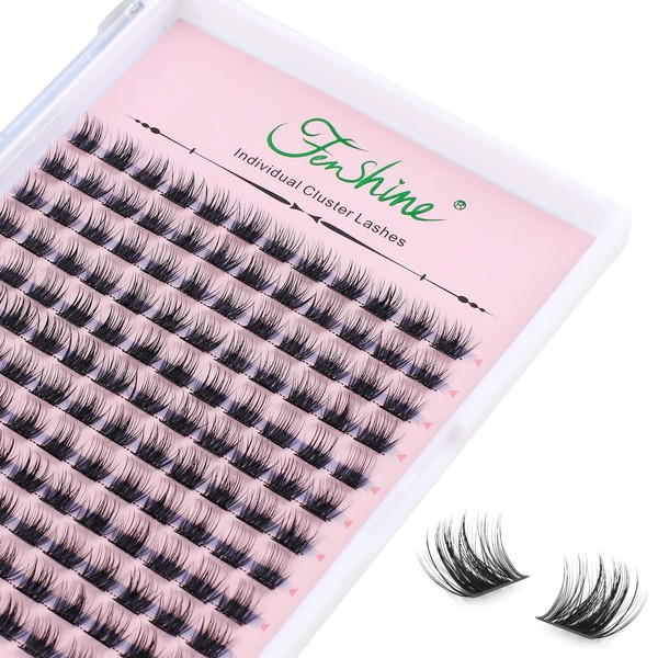 Fenshine Cluster Lashes Individual Eyelashes Wide Handle C/D Curl 9-15mm