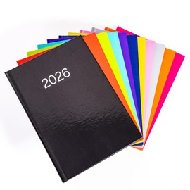 evelay 2026 Diary A5 Week to View Full Year Office Organiser Planner Hardback Diaries - Black
