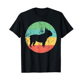 French Bulldog Shirt - Retro French Bulldog Dog T-Shirt T-Shirt, Men, Black, Small