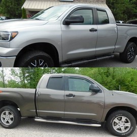 in-Channel Style Smoke Window Sun Rain Visors Vent Guard Shade Compatible with Toyota Tundra Double Cab 2007-2021