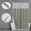 N&Y HOME Waffle Weave Shower Curtain with Snap-in Fabric Liner