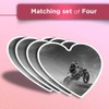 Vinyl Heart Stickers (Set of 4) - BW - Motocross