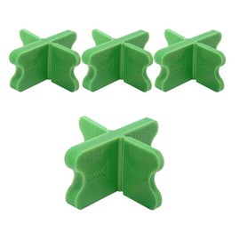 LimCryspp 4Pcs ABS Deck Spacer Tools,4 Thicknesses (1/16", 1/8", 3/16", 1/4") - Durable PC Plastic Deck Board Jig Spacers for Pressure Treated Lumber & Composite PVC Decking (Green)
