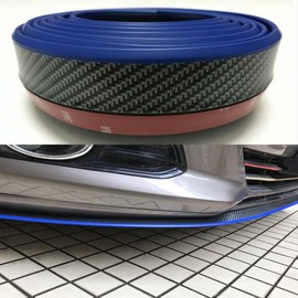 AUNAZZ Lip Spoiler Carbon Fiber 2.5 Meter Car Front Lip Bumper Protection and Scratch Protection Blue Line