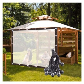 WBBML Waterproof Clear Tarpaulin Sheet with Eyelets Bungees Ball Cord Outdoor Clear Tarp Curtain for Pergola, Porch, Gazebos, Customizable (Color : Clear, Size : 2x3m)