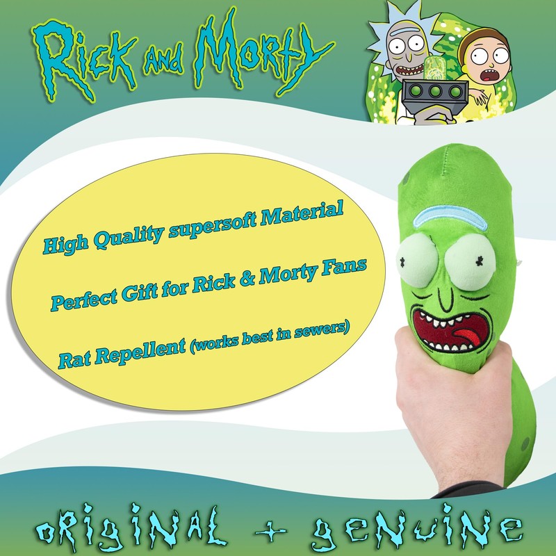 Pickle Rick Plush Toy 30cm