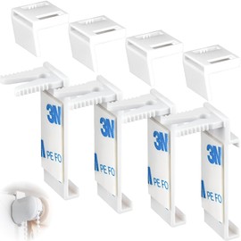 8-Piece Set Klemmfix Bracket, Blinds Window No Drilling Accessories, Suitable for Klemmfix Roller Blind, Double Roller Blinds for Windows, No Drilling, Can be Connected to PVC, Wooden Windows, Door