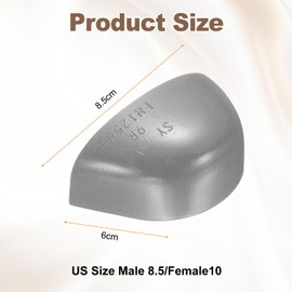 sourcing map 3 Pair Metal Foot Guard Toe Cover for Work Shoes US Size Male 8.5/Female10 Safety Shoe Caps without Rubber for Men and Women Factory Workplace Protection, Gray
