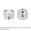 sourcing map 2 Pcs Aluminium Potentiometer Knobs, 1/4" (6mm) Universal
