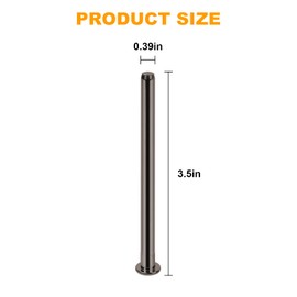 Hinge Pins for Doors 3.5'' Oil Rubbed Bronze Door Hinge Pin Black (6 pcs)
