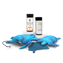 Tropicaler Turtle Scum Absorber Kit – 2-Pack Reusable Spa Scum Sponge with Water Test Strips & Mesh Cloth – Hot Tub Scum Remover for Jacuzzi, Pool, Spa Maintenance
