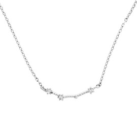 PAVOI 14K White Gold Plated Astrology Constellation Horoscope Zodiac Necklace 16-18" - Aries
