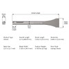 Ajax Tools 383-12 Weld Flux Pneumatic Scaling Chisel with 1-3/8"