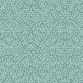 Bradbury & Bradbury Dollhouse Wallpaper Essex Damask Blue Green Bradbury & Bradbury 1:12 Scale