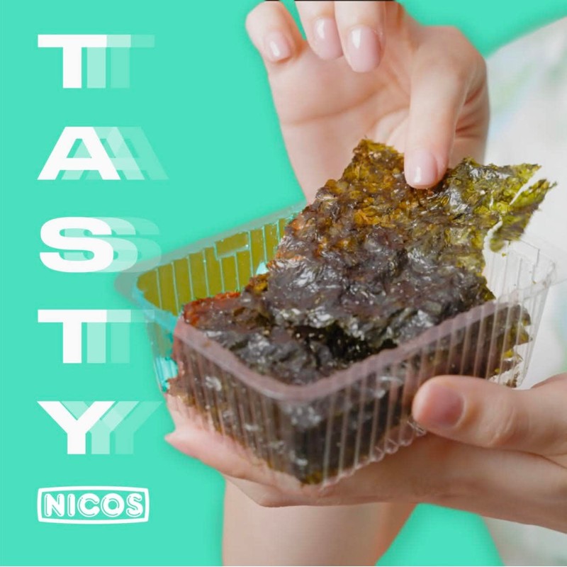 Nicos Seaweed snack Traditional flavor (Pack of 18 ) Roasted