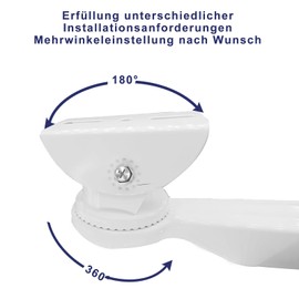 Mast Mount Wall Mount for Security Cameras, Adjustable Wall Mount for Indoor and Outdoor Use, Surveillance Camera Wall Mount, 360 Degree Adjustable