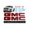 Auto GMC OVERLAY Front Rear Red Black GMC Emblem 2019+
