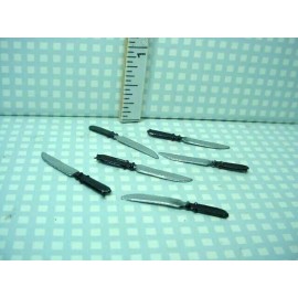 Reynolds Metal Miniatures Miniature Knife Set (6 Pc) #249 Reynolds Painted Metal 1/12th Scale