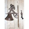 Cast Iron Big Foot Outdoor Entryway Bell, Legendary Mythical Creature