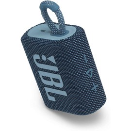 Bocina JBL Go 3, bocina Bluetooth portátil impermeable IP67 a prueba de polvo para exteriores (azul)