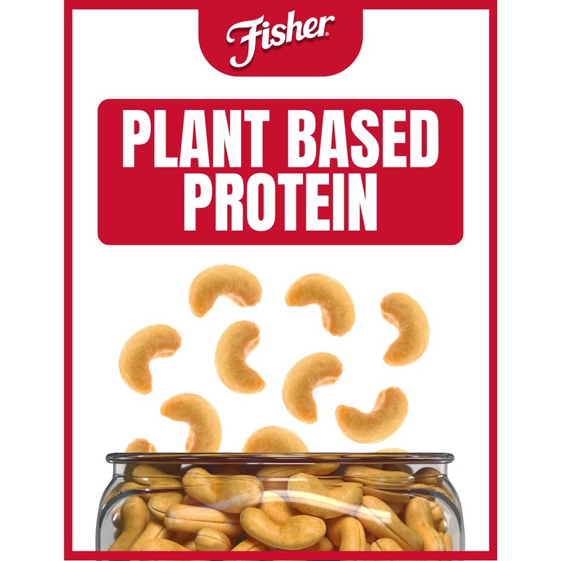Fisher Snack Cashew Halves and Pieces, 24 Ounces, Roasted with