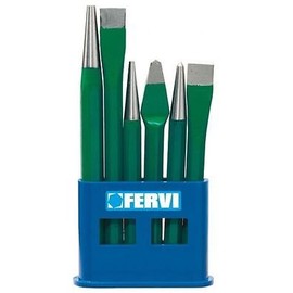 Serie Set Kit 6 Meißel, Stanzen und Körner Fervi 0127