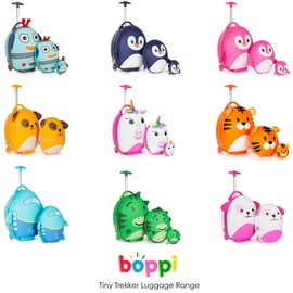 boppi Tiny Trekker Children's Key Travel Bag Coin Handbag Mini Travel Purse Key Bag Zip Clutch Bag, Unicorn