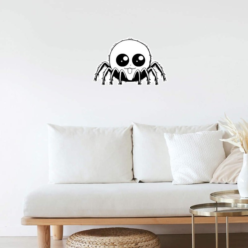 Extra Large 460mm 'Cute Spider' Permanent Sticker Decal for Cars/Windows/Bins/Walls