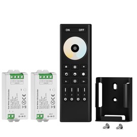 BTF-LIGHTING 5050SMD FCOB COB CCT RF Remote RC02RFB &2PCS C02RF Tuya Controller Kit 4 Zone RF 2.4GHz Wireless Remote Group Control PWM CCT(+ CW WW) 3pin Dual White LED Strip DC5V DC12V DC24V