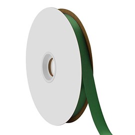 Berwick Offray 5/8" Single Face Satin Ribbon, Forest Green, 100 Yds