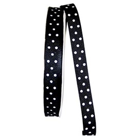 Reliant Ribbon Grosgrain Confetti Dot Ribbon, 5/8 Inch X 50 Yards, Black/white
