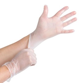 Countrywide Healthcare Powder Free Clear Vinyl Gloves - Medium - Box Of 100