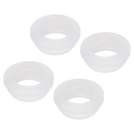 QUARKZMAN Pack of 4 Snap Rubber Grommet Hole Connector Mounting Diameter 21 mm ID 16.5 mm H 9 mm Narrow Groove Width 2.5 mm Seal Anti-Scratch for Electrical Box Cable Pipes Transparent