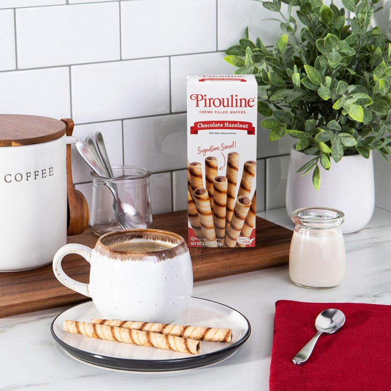 Pirouline Rolled Wafers – Chocolate Hazelnut – Rolled Wafer Sticks,